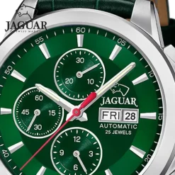 Jaguar Herrenuhr Leder grün Jaguar Le Chronographe Armbanduhr UJ975/5