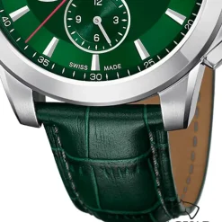 Jaguar Herrenuhr Leder grün Jaguar Le Chronographe Armbanduhr UJ975/5