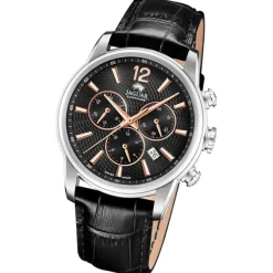 Jaguar Herrenuhr Leder schwarz Jaguar Acamar Armbanduhr UJ968/6