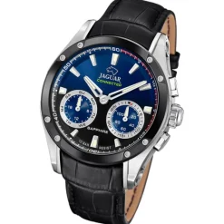 Jaguar Herrenuhr Leder schwarz Jaguar Connected Armbanduhr UJ958/1