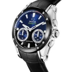 Jaguar Herrenuhr Leder schwarz Jaguar Connected Armbanduhr UJ958/1