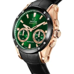 Jaguar Herrenuhr Leder schwarz Jaguar Connected Armbanduhr UJ959/2