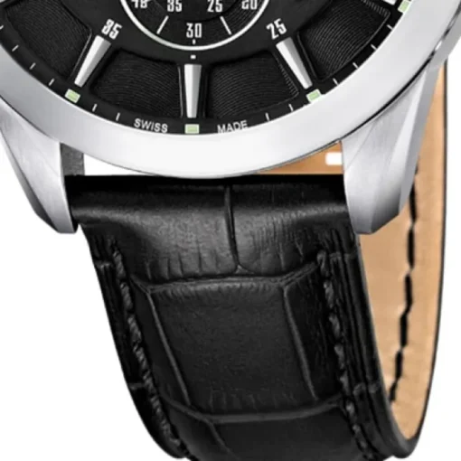 Jaguar Herrenuhr Leder schwarz Jaguar Acamar Armbanduhr UJ663/4