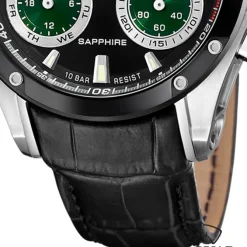 Jaguar Herrenuhr Leder schwarz Jaguar Connected Armbanduhr UJ958/2