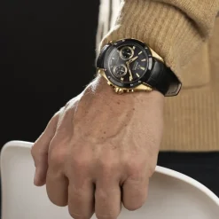 Jaguar Herrenuhr Leder schwarz Jaguar Connected Armbanduhr UJ962/2