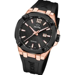 Jaguar Herrenuhr Silikon schwarz Jaguar Diplomatic Armbanduhr UJ1013/1
