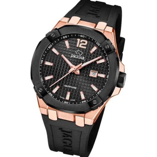Jaguar Herrenuhr Silikon schwarz Jaguar Diplomatic Armbanduhr UJ1013/1