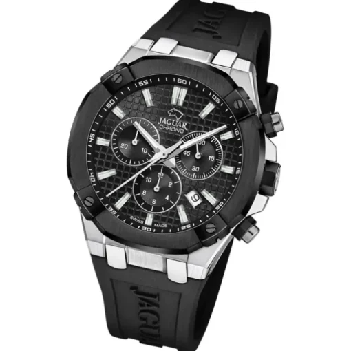 Jaguar Herrenuhr Silikon schwarz Jaguar Diplomatic Armbanduhr UJ1020/2