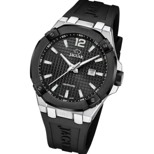 Jaguar Herrenuhr Silikon schwarz Jaguar Diplomatic Armbanduhr UJ1019/2