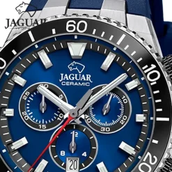 Jaguar Herrenuhr Silikon blau Jaguar Ceramic Armbanduhr UJ1021/1