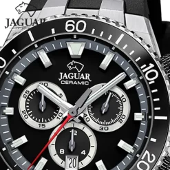 Jaguar Herrenuhr Silikon schwarz Jaguar Ceramic Armbanduhr UJ1021/3