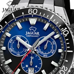 Jaguar Herrenuhr Silikon schwarz Jaguar Ceramic Armbanduhr UJ1021/6