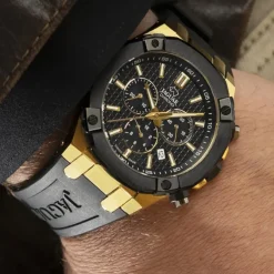 Jaguar Herrenuhr Silikon schwarz Jaguar Diplomatic Armbanduhr UJ1014/1