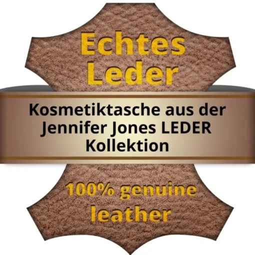Jennifer Jones Maniküreset Echtleder Croco schwarz Reise-Etui Nagelset OTJ704S