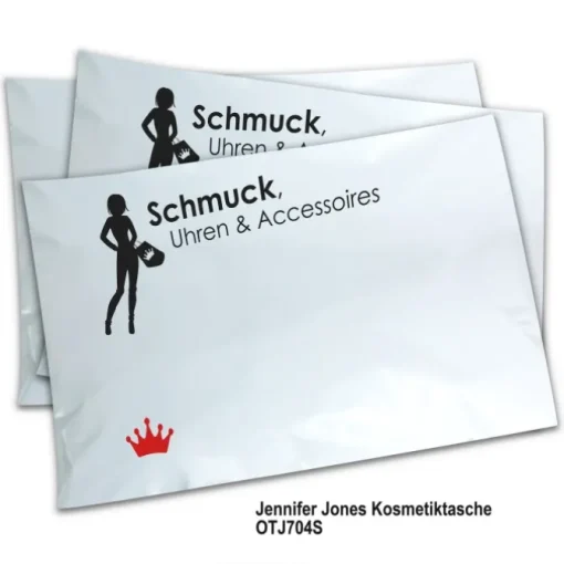 Jennifer Jones Maniküreset Echtleder Croco schwarz Reise-Etui Nagelset OTJ704S