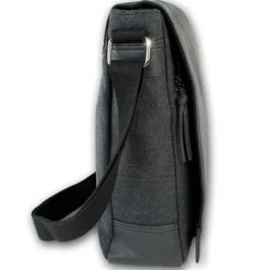 Jennifer Jones Tasche Canvas/Kunstleder schwarz unisex Handtasche OTJ2380S