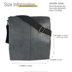 Jennifer Jones Tasche Canvas/Kunstleder schwarz unisex Handtasche OTJ2380S