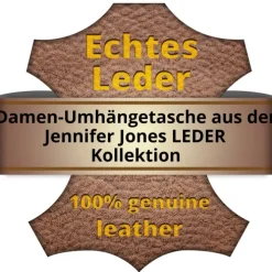Jennifer Jones Tasche Leder beige kleine Echtleder Damenhandtasche OTJ1460C