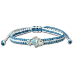 Kinder Armband hellblau mit Fisch Kinderschmuck 925er Silber TW SDA8001H