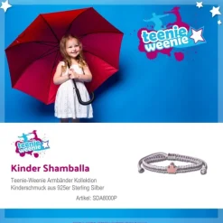 Kinder Armband pink Krone Kinderschmuck aus 925er Silber TW SDA8000P