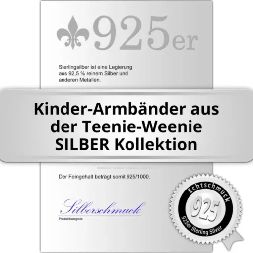 Kinder Armband rosa mit Krone Kinderschmuck aus 925er Silber TW SDA8000A