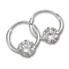 Kinder Creole Stein Zirkonia weiß 925 Silber Ohrring Kinderschmuck TW SDO8705W