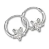 Kinder Creole Stern Zirkonia weiß 925 Silber Ohrring Kinderschmuck TW SDO8704W