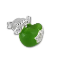 Kinder Ohrring Apfel grün Silber Ohrstecker Kinderschmuck TW SDO8116L