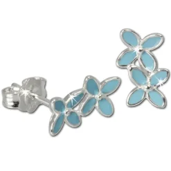Kinder Ohrring Blümchen Silber Ohrstecker Kinderschmuck TW SDO607H