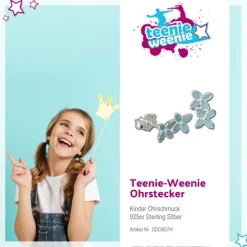 Kinder Ohrring Blümchen Silber Ohrstecker Kinderschmuck TW SDO607H