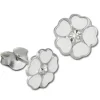 Kinder Ohrring Blümchen weiß Ohrstecker 925 Kinderschmuck TW SDO8123W