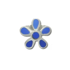 Kinder Ohrring Blume blau Silber Ohrstecker Kinderschmuck TW SDO209B