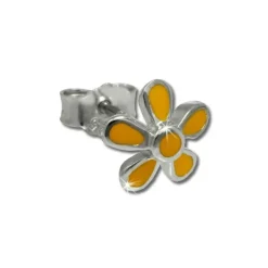 Kinder Ohrring Blume gelb Silber Ohrstecker Kinderschmuck TW SDO209Y
