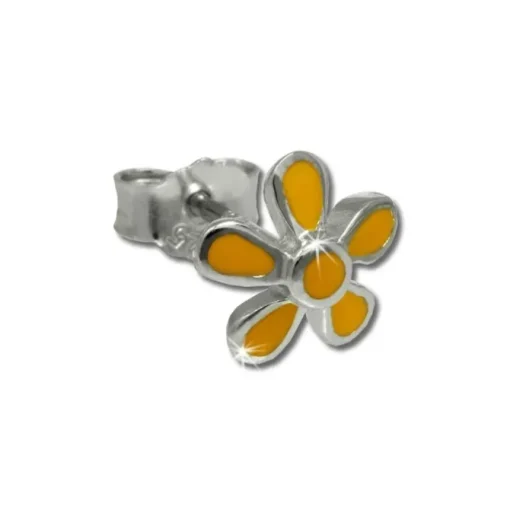 Kinder Ohrring Blume gelb Silber Ohrstecker Kinderschmuck TW SDO209Y