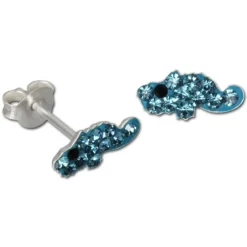 Kinder Ohrring Chamäleon Silber Ohrstecker Kinderschmuck TW SDO8000T