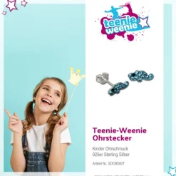 Kinder Ohrring Chamäleon Silber Ohrstecker Kinderschmuck TW SDO8000T