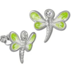 Kinder Ohrring 3D Libelle hellgrün Ohrstecker 925 Kinderschmuck TW SDO8109L