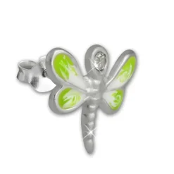 Kinder Ohrring 3D Libelle hellgrün Ohrstecker 925 Kinderschmuck TW SDO8109L