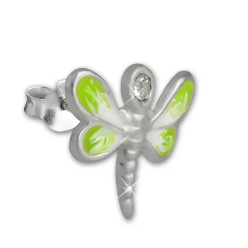 Kinder Ohrring 3D Libelle hellgrün Ohrstecker 925 Kinderschmuck TW SDO8109L