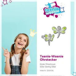 Kinder Ohrring 3D Libelle hellgrün Ohrstecker 925 Kinderschmuck TW SDO8109L