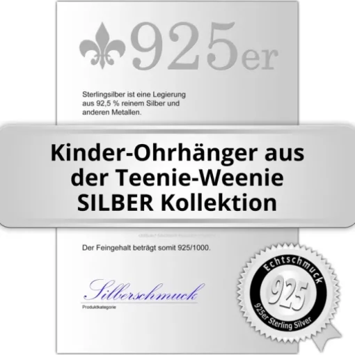 Kinder Ohrring 3D Schmetterling orange Ohrhänger 925 Kinderschmuck TW SDO8140O