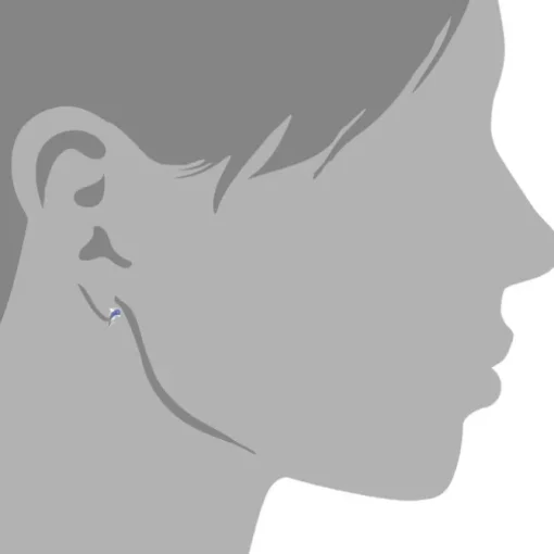 Kinder Ohrring Delfin blau Silber Ohrstecker Kinderschmuck TW SDO212B