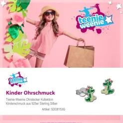 Kinder Ohrring Drache Ohrstecker 925 Sterling Silber Kinderschmuck TW SDO8153G