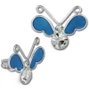 Kinder Ohrring 3DSchmetterling hellblau Ohrstecker 925 Kinderschmuck TW SDO8121H