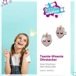 Kinder Ohrring Einhorn-Kopf Ohrstecker 925 Silber Kinderschmuck TW SDO8167A