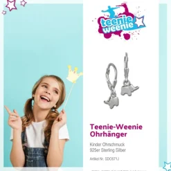 Kinder Ohrring Elefant 925er Silber Ohrhänger Kinderschmuck TW SDO571J