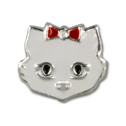 Kinder Ohrring Katze weiß Silber Ohrstecker Kinderschmuck TW SDO8102W