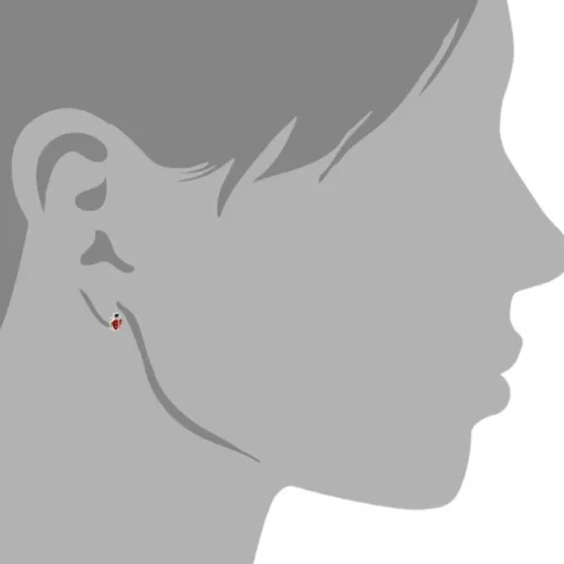 Kinder Ohrring Marienkäfer rot Silber Ohrstecker Kinderschmuck SDO211R