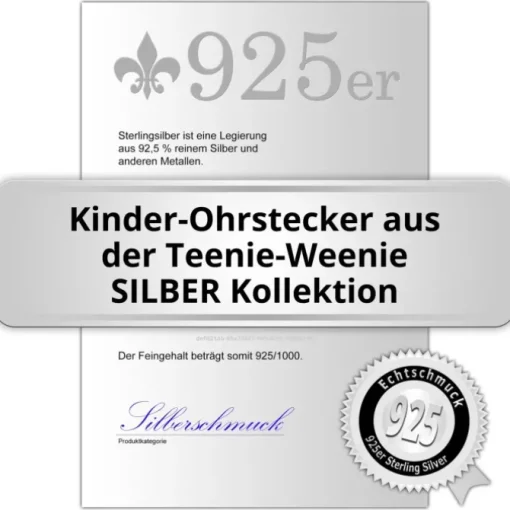 Kinder Ohrring Sonne orange Silber Ohrstecker Kinderschmuck TW SDO201O