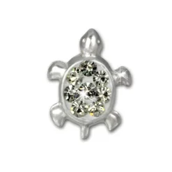Kinder Ohrstecker Schildkröte weiß Silber Kinderschmuck TW SDO8006W